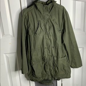 Green trench jacket